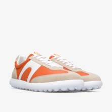 Camper Pelotas XLite Sneakers Beige / Dark Orange / White - Mens Singapore DRTEIH-734